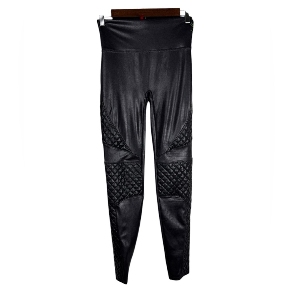 Spanx Moto quilted faux leather leggings Size Women's Small - Picture 2 of 8